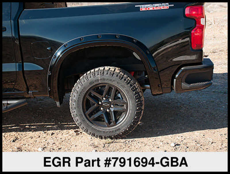 EGR 19-22 Chevrolet Silverado 1500 Traditional Bolt-On Look Fender Flares Black Set Of 4