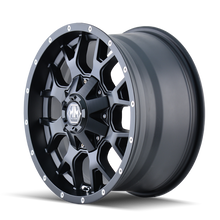 Load image into Gallery viewer, Mayhem 8015 Warrior 17x9 / 5x127 BP / -12mm Offset / 87mm Hub Matte Black Wheel