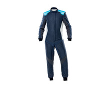 Load image into Gallery viewer, OMP One Evo X Overall Navy Blue/Cyan - Size 58 (Fia 8856-2018)