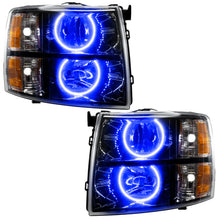 Load image into Gallery viewer, Oracle Lighting 07-13 Chevrolet Silverado Assembled Halo Headlights Round Style -Blue