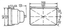 Load image into Gallery viewer, Hella Vision Plus 8in x 6in Sealed Beam Conversion Headlamp - Single Lamp