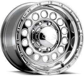 Raceline 887 Rock Crusher 17x9in / 5x127 BP / 0mm Offset / 83.82mm Bore - Polished Wheel