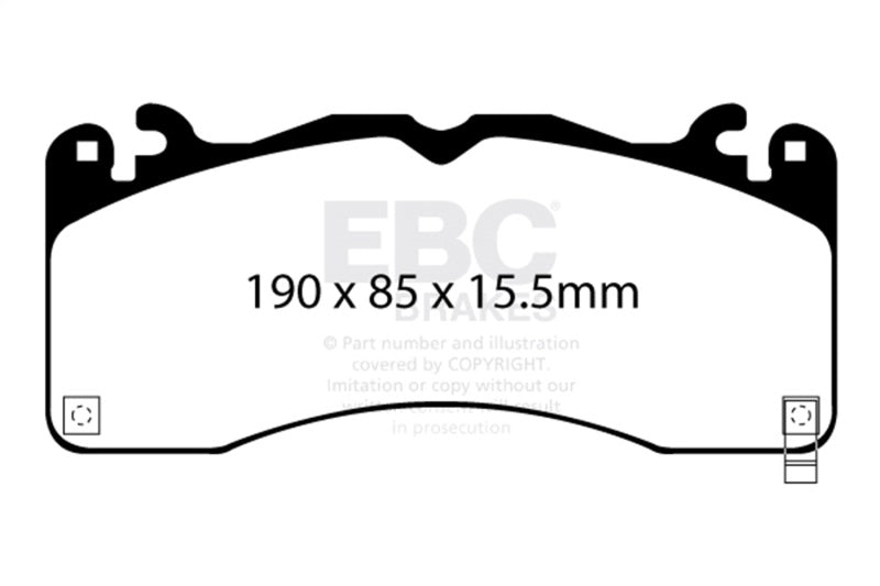 EBC 2015+ Ford Mustang (6th Gen) 2.3L Turbo (GT Package) Ultimax2 Front Brake Pads