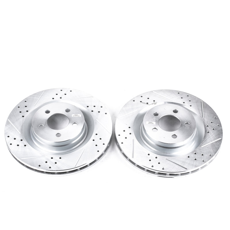 Power Stop 05-10 Chrysler 300 Front Evolution Drilled & Slotted Rotors - Pair