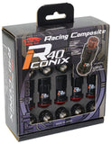 Project Kics 12x1.50 R40 Iconix Lock & Lug Nuts - Black w/Black Seat w/o Cap (16+4 Locks)