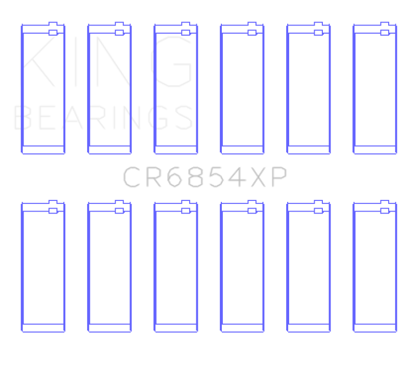 King Engine Bearings BMW S50B30 (Size .026) Connecting Rod Bearings (Set of 6)
