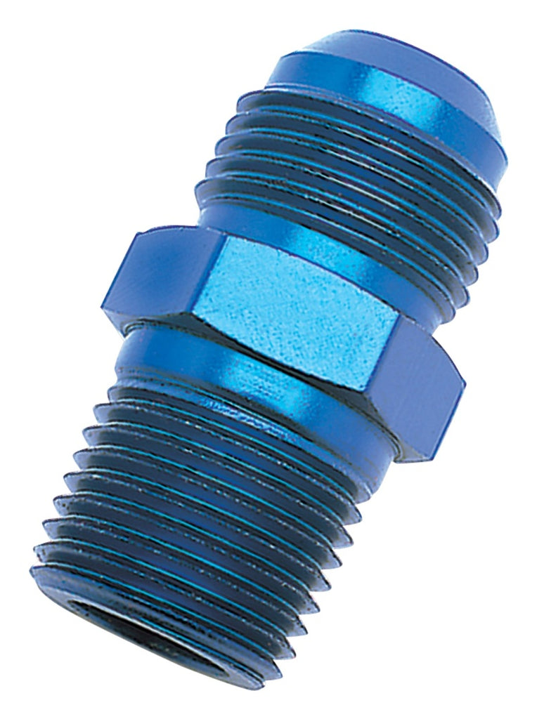 Russell Performance -10 AN to 1/2in NPT Straight Flare to Pipe (Blue)