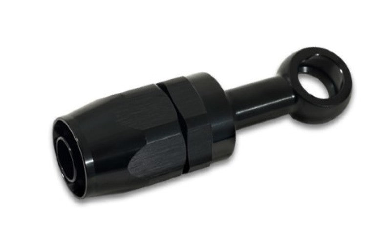 Vibrant -10AN Banjo Hose End Fitting for use with M16 or 5/8in Banjo Bolt - Aluminum Black