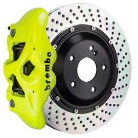 Brembo 19+ 330i Front GT BBK 6 Piston Cast 380x34 2pc Rotor Drilled-Fluo. Yellow