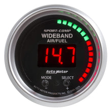 Load image into Gallery viewer, Autometer Sport-Comp 52mm Air/Fuel Ratio Pro Plus Digital w/ Peak &amp; Warning Gauge