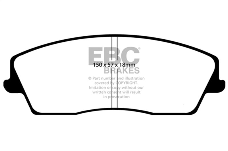 EBC 05-09 Chrysler 300 2.7 Ultimax2 Front Brake Pads