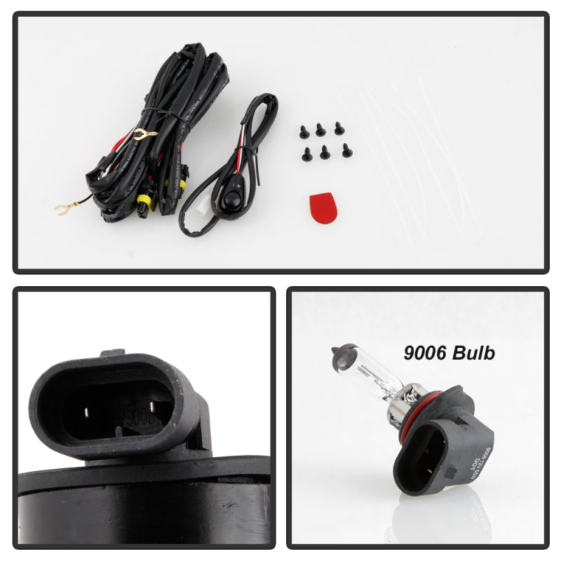 Spyder Kia Picanto 2018-2020 OEM Fog Lights W/Universal Switch - 9006(Included) - Clear