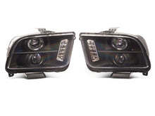 Load image into Gallery viewer, Raxiom 05-09 Ford Mustang Excluding GT500 LED Halo Projector Headlights- Blk Housing (Clear Lens)