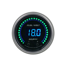 Load image into Gallery viewer, Autometer 52.4mm Black Switchable 0-100 Fuel Level / 8-18V Voltmeter Cobalt Elite Digital Gauge