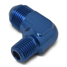 Load image into Gallery viewer, Russell Performance -8 AN to 3/8in NPT 90 Degree Flare to Pipe Adapter (Blue)