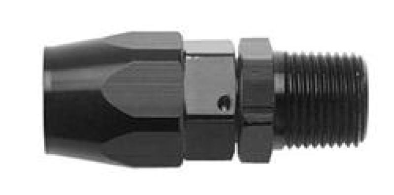 Fragola -10AN Straight Hose End x 3/4 NPT - Black