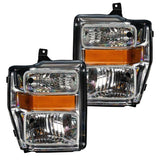 Oracle 08-10 Ford F250 Pre-Assembled Halo Headlights - Chrome Housing - w/ BC1 Cntrl