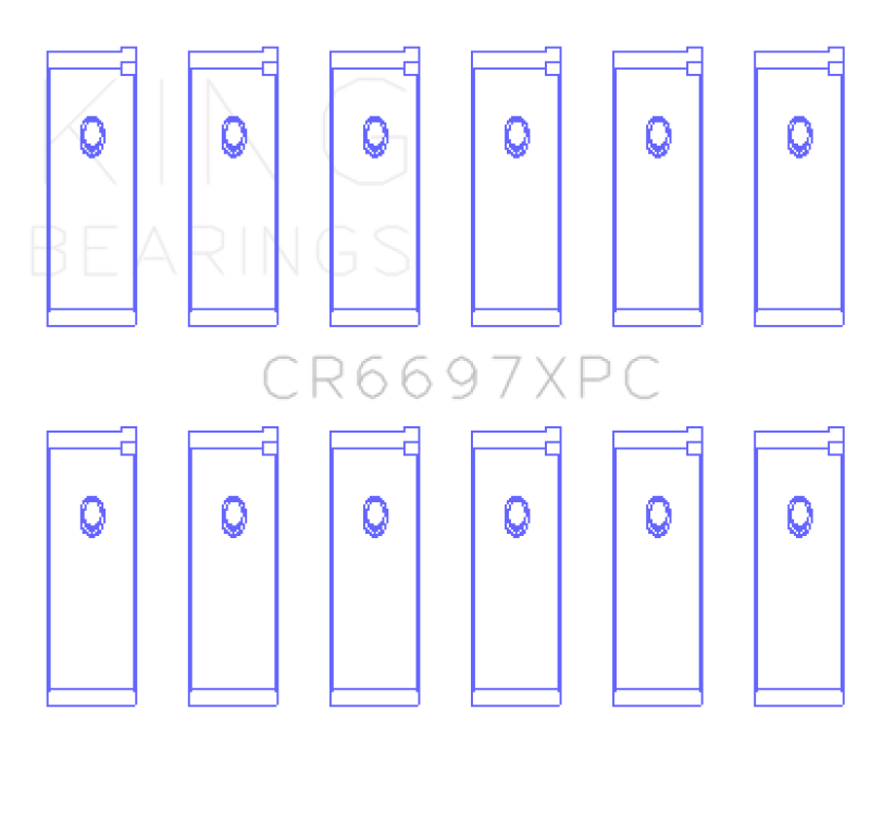 King Engine Bearings Nissan RB25/RB26 (Size .026) Coated Performance Rod Bearing Set