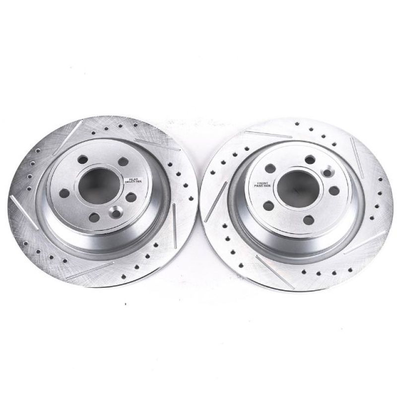 Power Stop 12-15 Land Rover Range Rover Evoque Rear Evolution Drilled & Slotted Rotors - Pair