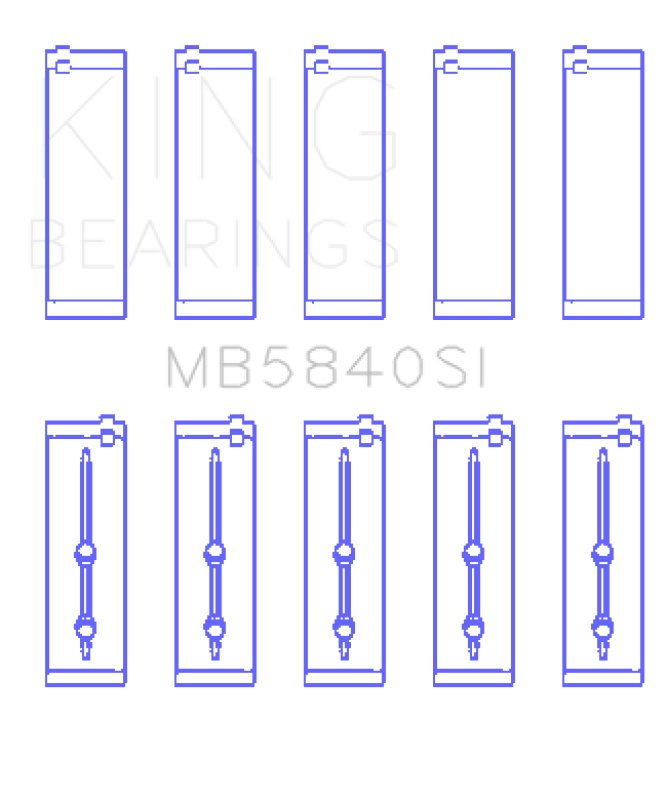 King Engine Bearings Chrysler/Dodge Gen Iii Hemi 5.7/6.1/6.4 (Size +0.25mm) Main Bearing Set