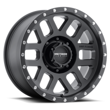 Load image into Gallery viewer, Method MR306 Mesh 18x9 -12mm Offset 8x6.5 130.81mm CB Matte Black Wheel