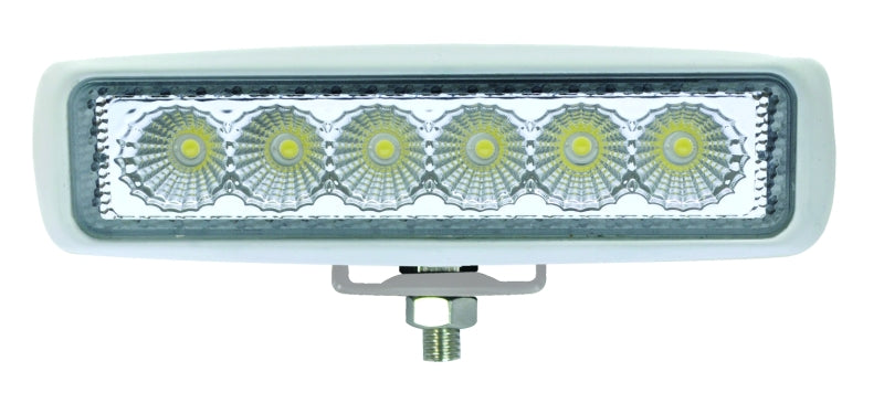 Hella Value Fit Mini Flush Mount 7.7in - 18W White Housing Flood Beam LED Light Bar