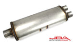 JBA Universal Chambered 304SS Muffler 25x8x5in 3in Center Inlet/2.5in Dual Outlet