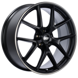 BBS CI-R 19x8.5 5x120 ET35 Satin Black Polished Rim Protector Wheel -82mm PFS/Clip Required