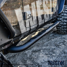 Load image into Gallery viewer, Westin 18-22 Jeep Wrangler JLU 4dr. E-Series 3 Nerf Step Bars - Tex. Blk