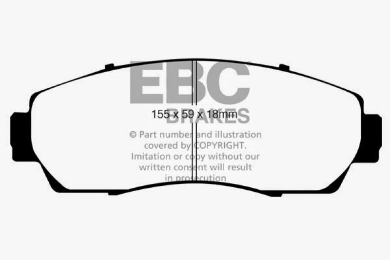 EBC 07-09 Acura RDX 2.3 Turbo Greenstuff Front Brake Pads