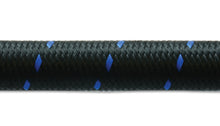 Load image into Gallery viewer, Vibrant -6 AN Two-Tone Black/Blue Nylon Braided Flex Hose (5 foot roll)