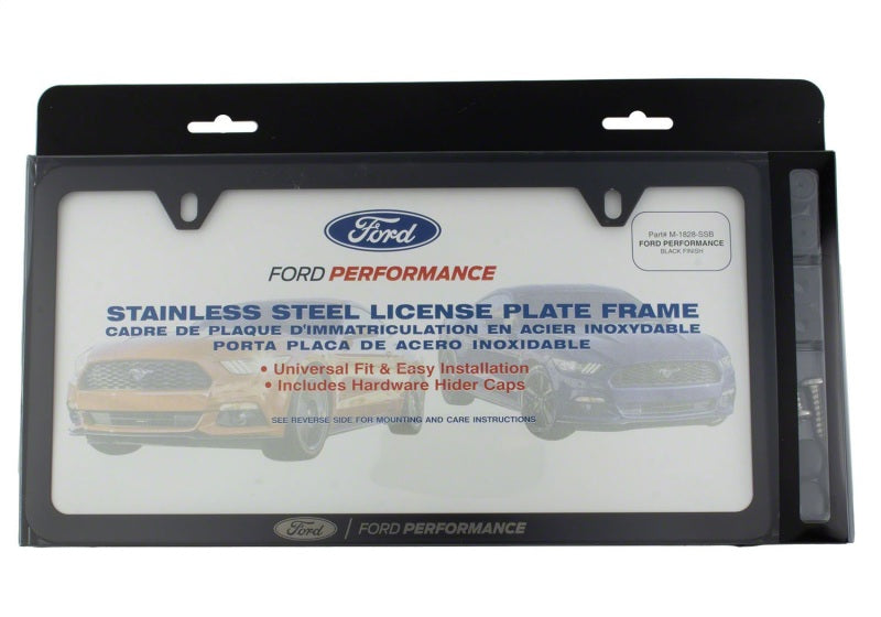 Ford Racing Ford Performance Slim License Plate Frame - Black Stainless Steel