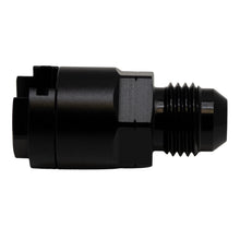 Load image into Gallery viewer, DeatschWerks 6AN Male Flare to 5/16in Female EFI Quick Connect Adapter - Anodized Matte Black