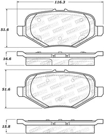 StopTech Sport Brake Pads w/Shims and Hardware - Front