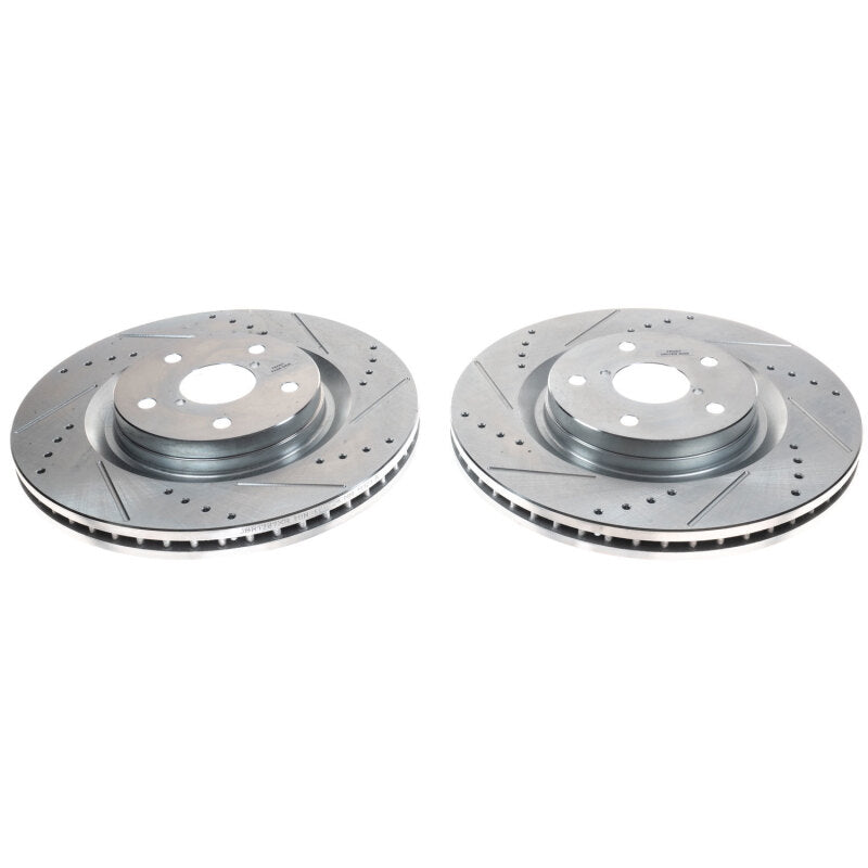 Power Stop 19-21 Subaru Forester Front Evolution Drilled & Slotted Rotors - Pair