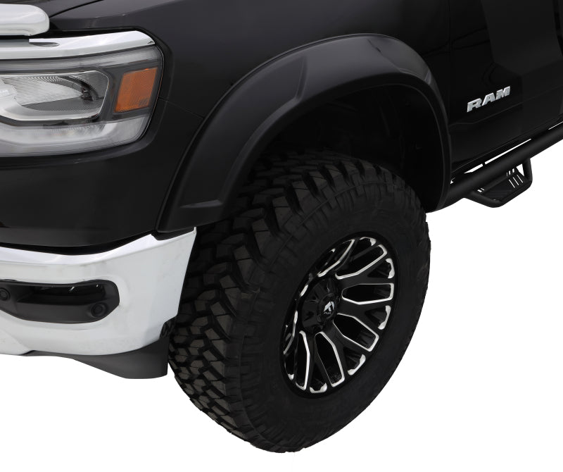 Bushwacker 19-22 Ram 1500 (Excl. Rebel/TRX) 76.3 & 67.4in Bed DRT Style Flares 4pc  - Blk / Smooth