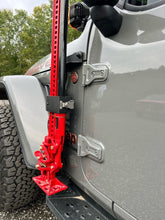 Load image into Gallery viewer, Go Rhino 18-24 Jeep Wrangler JL/JLU/JT Front Fender Jack Mount for Hi-Lift Jack - Tex. Blk