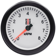 Load image into Gallery viewer, Autometer Stack Sport 88mm 0-8K RPM Tachometer - White