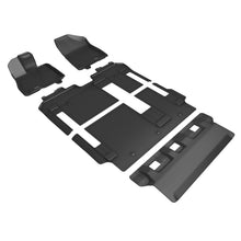 Load image into Gallery viewer, 3D MAXpider 21-24 Toyota Sienna 8-Seat Kagu 1st, 2nd, &amp; 3rd Row Floormats - Black