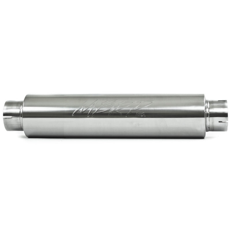 MBRP Universal Quiet Tone Muffler 4in Inlet/Outlet 24in Body 6in Dia 30in Overall T304