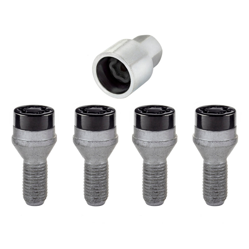 McGard Wheel Lock Bolt Set - 4pk. (Cone Seat) M12X1.25 / 17mm Hex / 22.0mm Shank Length - Black