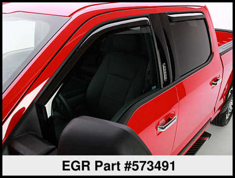 EGR 15-23 Ford F150 Crew Cab In-Channel Window Visors - Set of 4 (573491)