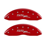 MGP 4 Caliper Covers Engraved Front & Rear SSR Red finish silver ch