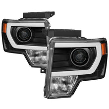 Load image into Gallery viewer, xTune Ford F150 Projector Headlights - Light Bar DRL - Black PRO-JH-FF15009-LBDRL-BK