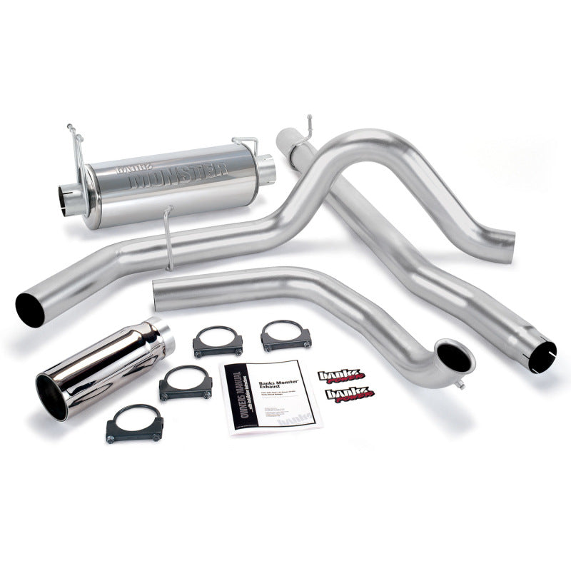 Banks Power 00-03 Ford 7.3L / Excursion Monster Exhaust System - SS Single Exhaust w/ Chrome Tip