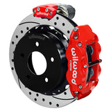 Wilwood 88-98 GM C1500 Superlite Rear Elec. Parking Brake Kit 14in SRP Rotor 3.25in Offset - Red