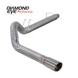 Diamond Eye KIT 5in TB RPLCMENT PIPE SGL SS: 94-97 FORD 7.3L F250/F350 NFS W/ CARB EQUIV STDS