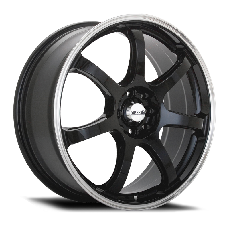 Maxxim Knight 16x7 8x100/114.3 ET40 Gloss Black Lip Polish