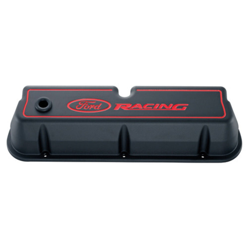 Ford Racing Logo Die-Cast Black Valve Covers