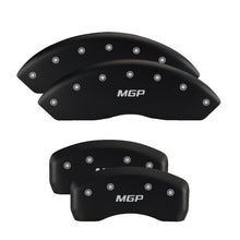 Load image into Gallery viewer, MGP 4 Caliper Covers Engraved Front &amp; Rear Impala Red finish silver ch